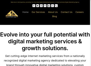 How sqexpertise.com looks like on a tablet such as an iPad.