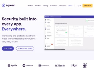How sqreen.io looks like on a tablet such as an iPad.