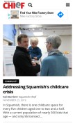 How squamishchief.com looks like on a mobile device such as an iPhone.