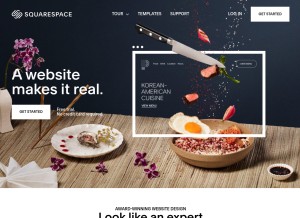 How squarespace.com looks like on a tablet such as an iPad.