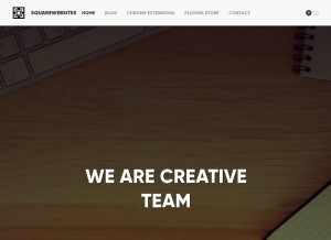 How squarewebsites.org looks like on a tablet such as an iPad.