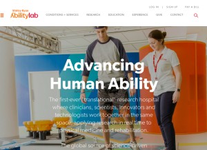 How sralab.org looks like on a tablet such as an iPad.