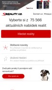 How sreality.cz looks like on a mobile device such as an iPhone.