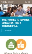 How sreb.org looks like on a mobile device such as an iPhone.