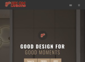 How sriomlaminates.co.in looks like on a tablet such as an iPad.