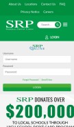 How srpfcu.org looks like on a mobile device such as an iPhone.