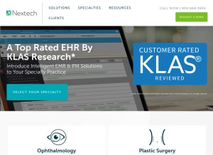 How srs-health.com looks like on a tablet such as an iPad.