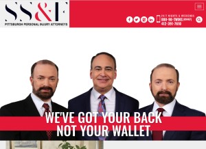 How ssf-lawfirm.com looks like on a tablet such as an iPad.