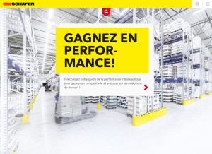 How ssi-schaefer.com looks like on a tablet such as an iPad.