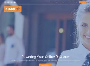 How staah.com looks like on a tablet such as an iPad.