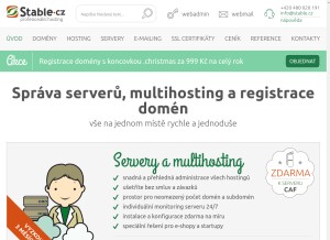 How stable.cz looks like on a tablet such as an iPad.