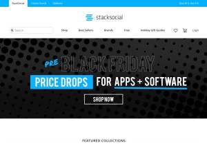 How stacksocial.com looks like on a tablet such as an iPad.