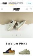 How stadiumgoods.com looks like on a mobile device such as an iPhone.