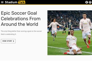 How stadiumtalk.com looks like on a tablet such as an iPad.