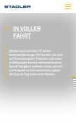 How stadlerrail.com looks like on a mobile device such as an iPhone.