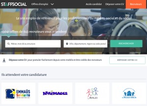 How staffsocial.fr looks like on a tablet such as an iPad.
