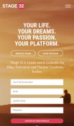 How stage32.com looks like on a mobile device such as an iPhone.