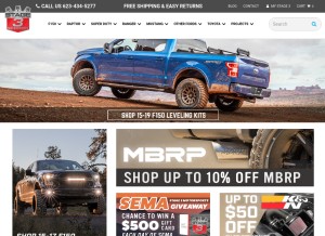 How stage3motorsports.com looks like on a tablet such as an iPad.