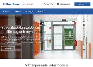 How staldorrar.com looks like on a tablet such as an iPad.