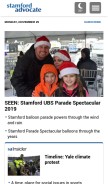 How stamfordadvocate.com looks like on a mobile device such as an iPhone.