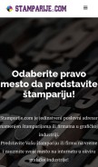 How stamparije.com looks like on a mobile device such as an iPhone.