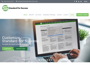 How standardforsuccess.com looks like on a tablet such as an iPad.