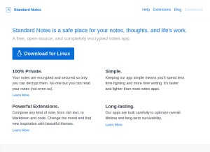 How standardnotes.org looks like on a tablet such as an iPad.