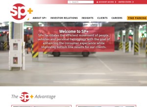 How standardparking.com looks like on a tablet such as an iPad.