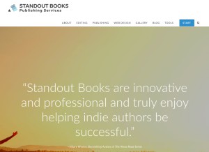 How standoutbooks.com looks like on a tablet such as an iPad.