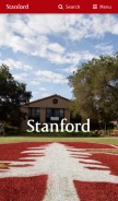 How stanford.edu looks like on a mobile device such as an iPhone.