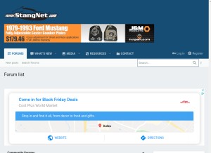 How stangnet.com looks like on a tablet such as an iPad.