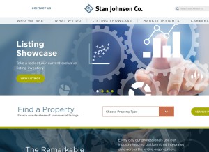 How stanjohnsonco.com looks like on a tablet such as an iPad.