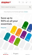 How staples.ca looks like on a mobile device such as an iPhone.