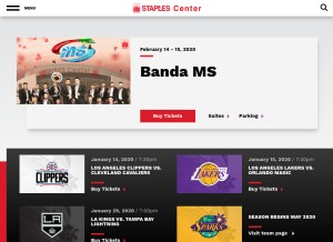 How staplescenter.com looks like on a tablet such as an iPad.