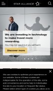How staralliance.com looks like on a mobile device such as an iPhone.