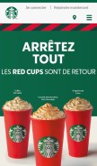 How starbucks.fr looks like on a mobile device such as an iPhone.