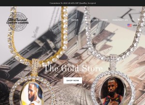 How starcrossedcharms.com looks like on a tablet such as an iPad.