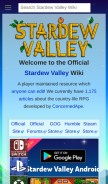 How stardewvalleywiki.com looks like on a mobile device such as an iPhone.