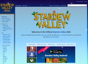 How stardewvalleywiki.com looks like on a tablet such as an iPad.