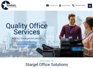 How stargel.com looks like on a tablet such as an iPad.