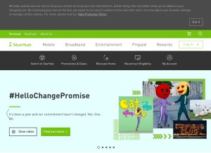 How starhub.com looks like on a tablet such as an iPad.
