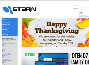 How starin.biz looks like on a tablet such as an iPad.