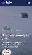 How starlingbank.com looks like on a mobile device such as an iPhone.