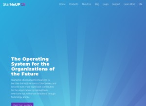 How starmeup.com looks like on a tablet such as an iPad.