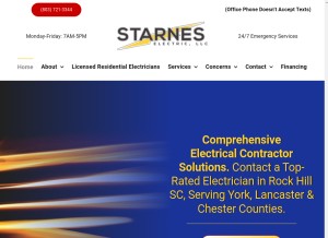 How starneselectricllc.com looks like on a tablet such as an iPad.