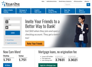How starone.org looks like on a tablet such as an iPad.