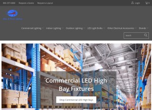 How starsandstripeslighting.com looks like on a tablet such as an iPad.
