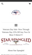 How starspangled1776.com looks like on a mobile device such as an iPhone.