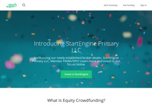 How startengine.com looks like on a tablet such as an iPad.