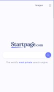 How startpage.com looks like on a mobile device such as an iPhone.